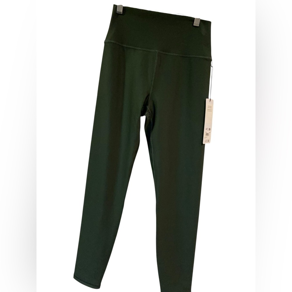 NWT Alo Yoga 7/8 airlift leggings CHARCOAL GREEN Size L - Picture 1 of 5